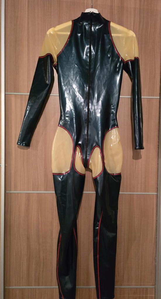 Dames latex catsuit - M - 3 wegrits, Verzenden