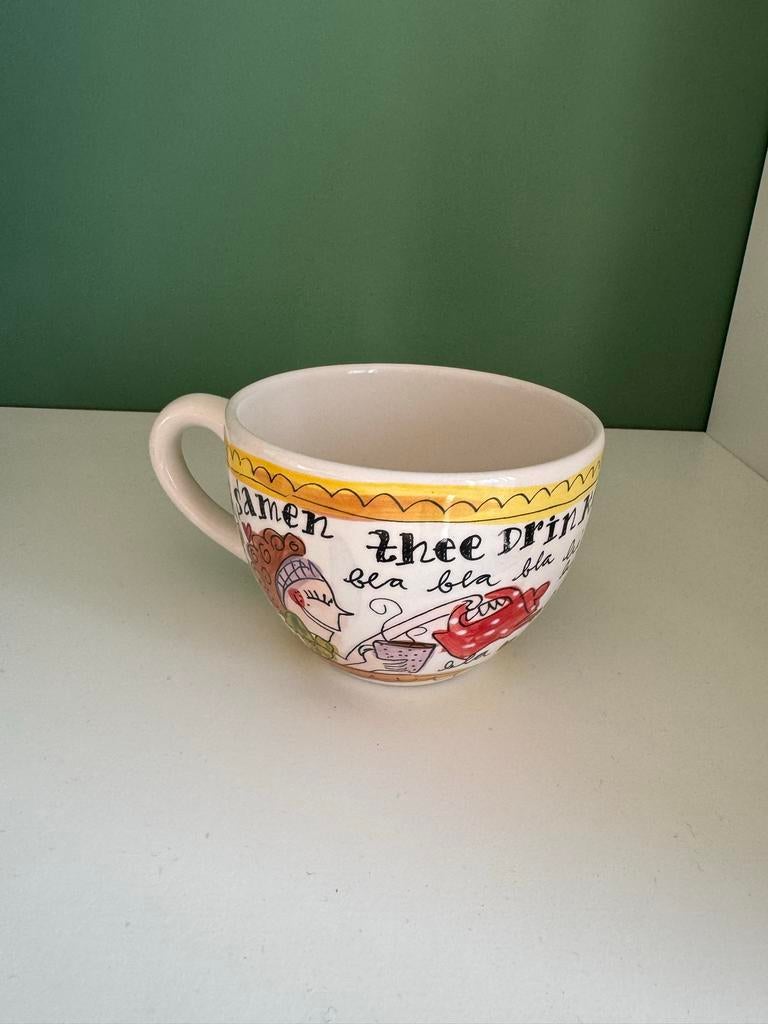 Blond Amsterdam Beker / soepkom 'Samen thee drinken', Huis en Inrichting, Ophalen, Blond Amsterdam, Zo goed als nieuw, Kop(pen) en/of Schotel(s)