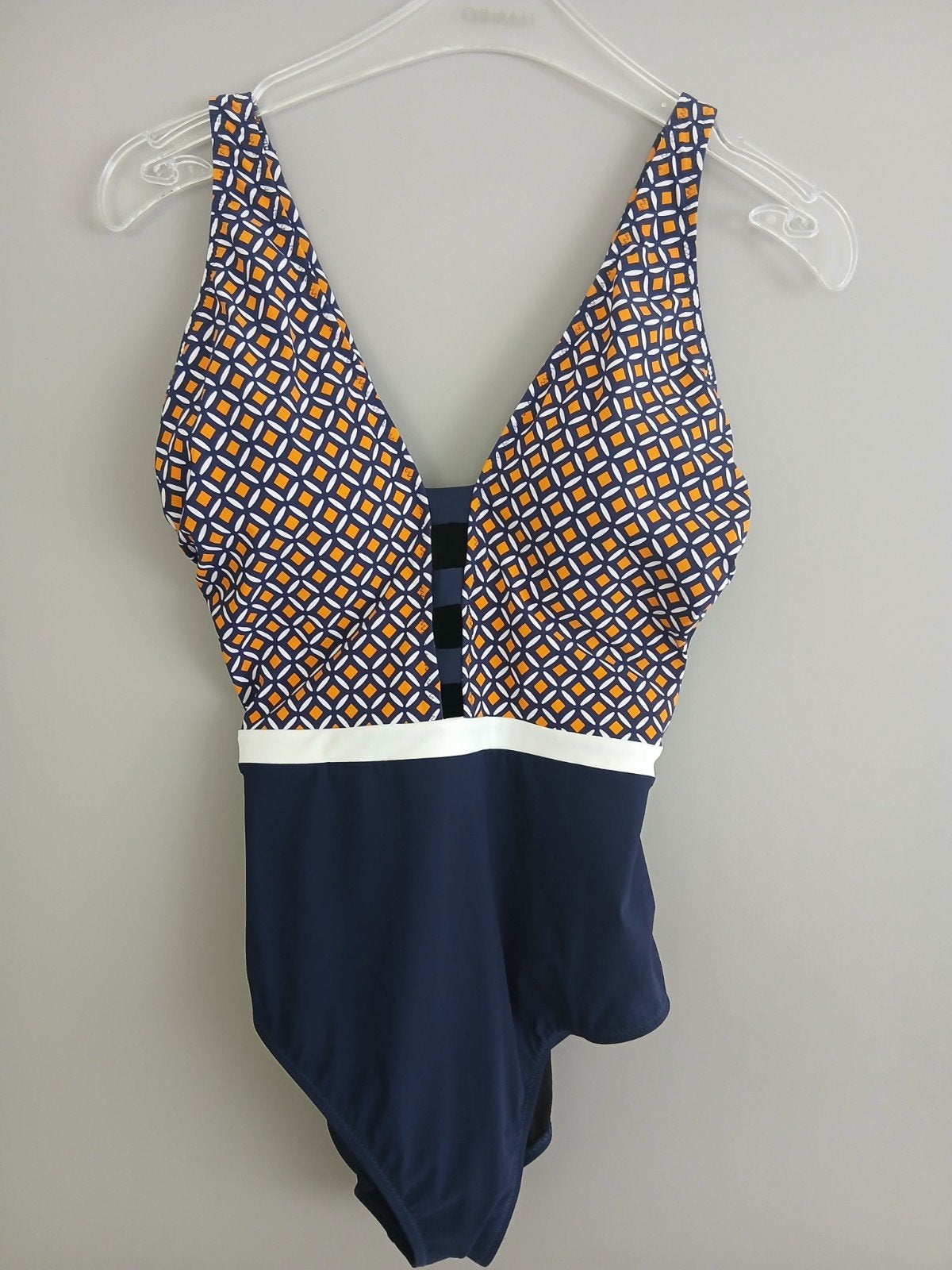 Stijlvol badpak met geometrisch patroon - Maat 40, Kleding | Dames, Badmode en Zwemkleding, Blauw, Nieuw, Badpak, Ophalen of Verzenden