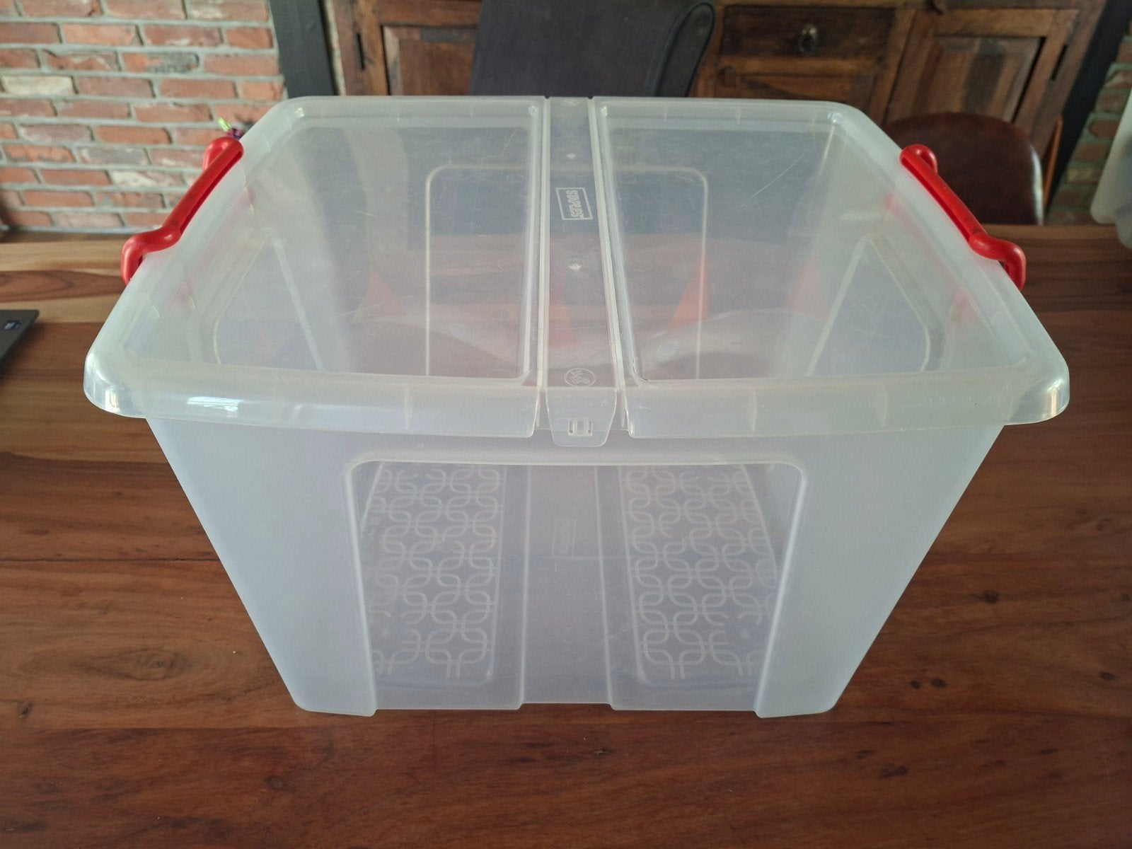 Stevige opbergdoos met klapdeksel staples 58x45x34, Ophalen, Gebruikt, 50 tot 75 cm, Bak of Kist