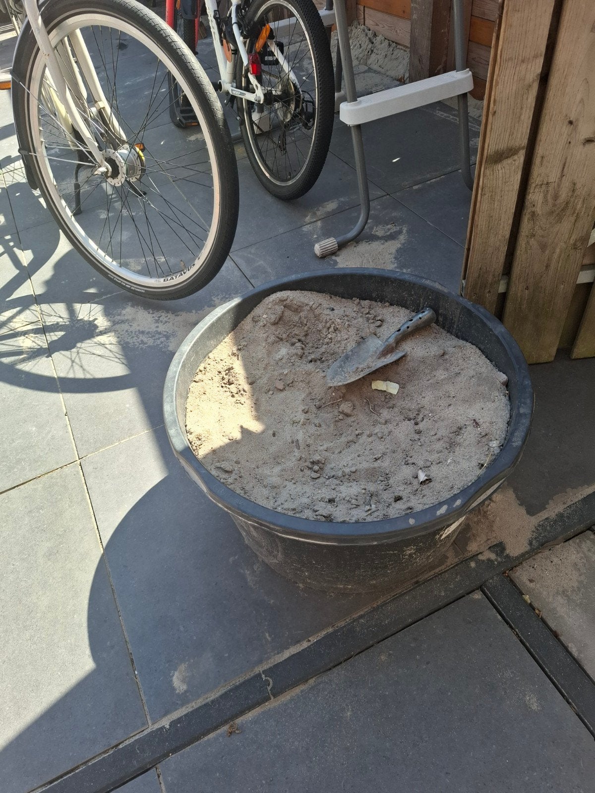 Ophoogzand, ongeveer 70 liter, Ophalen, Gebruikt, Ophoogzand