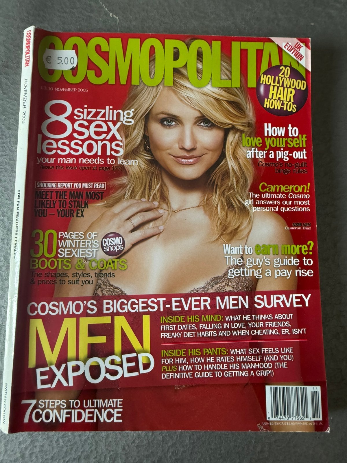 Cosmopolitan UK nov 2005 - Cameron Diaz, Ophalen of Verzenden, Gelezen, Glossy
