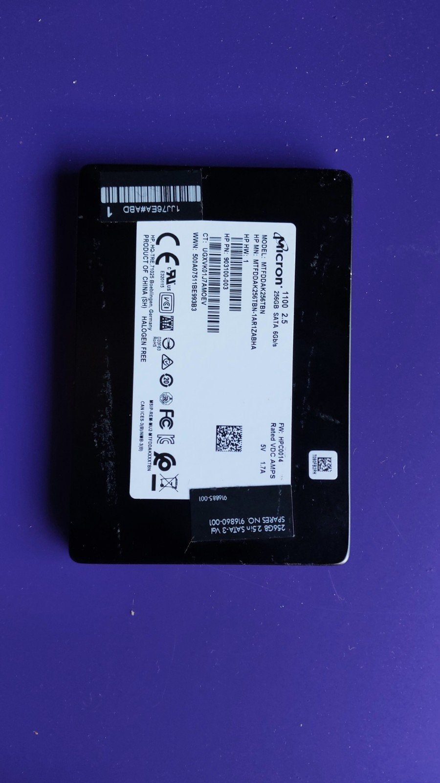 ssd 2x 256 gb sata 2.5 ", Computers en Software, Harde schijven, Intern, Gebruikt, Kingfast en micron, Ophalen of Verzenden