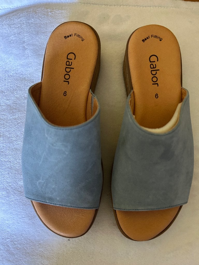 Gabor lichtblauwe muiltjes mt 39 nieuw, Kleding | Dames, Schoenen, Gabor, Nieuw, Sandalen of Muiltjes, Verzenden