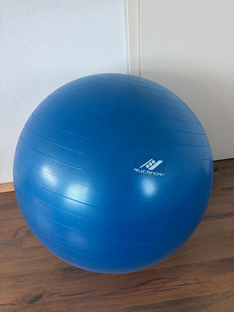 Rucanor Fitnessbal - Blauw 90cm, Ophalen of Verzenden, Zo goed als nieuw, Buik, Fitnessbal