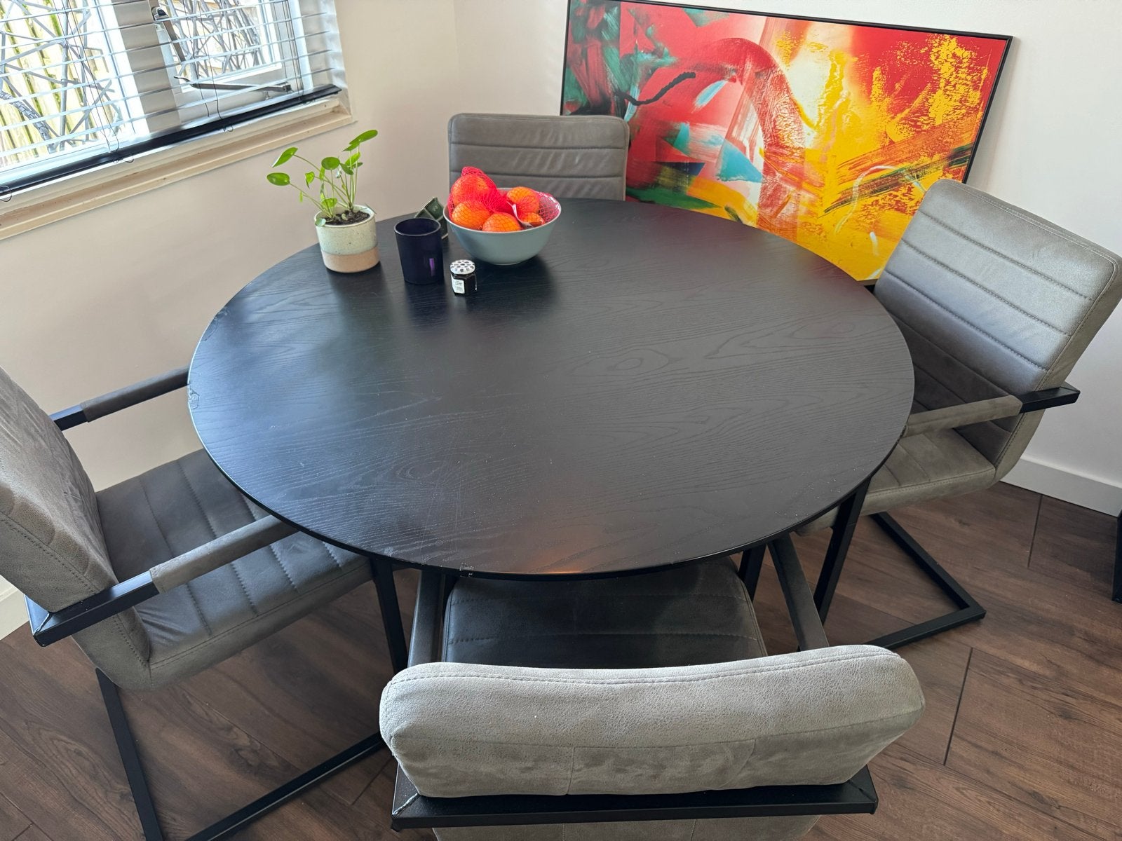 WOOOD Houten Ronde Eettafel - Diameter 120CM, Huis en Inrichting, Tafels | Eettafels, Ophalen, Gebruikt, 100 tot 150 cm, Rond