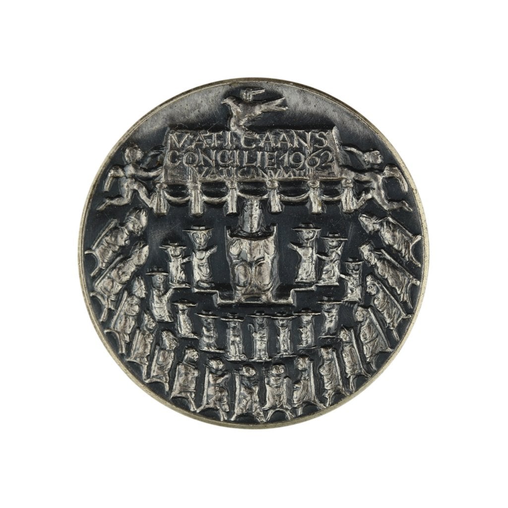 PENNING ZILVER Niel Steenbergen VATICAANS CONCILIE, Verzenden, Zilver, Nederland