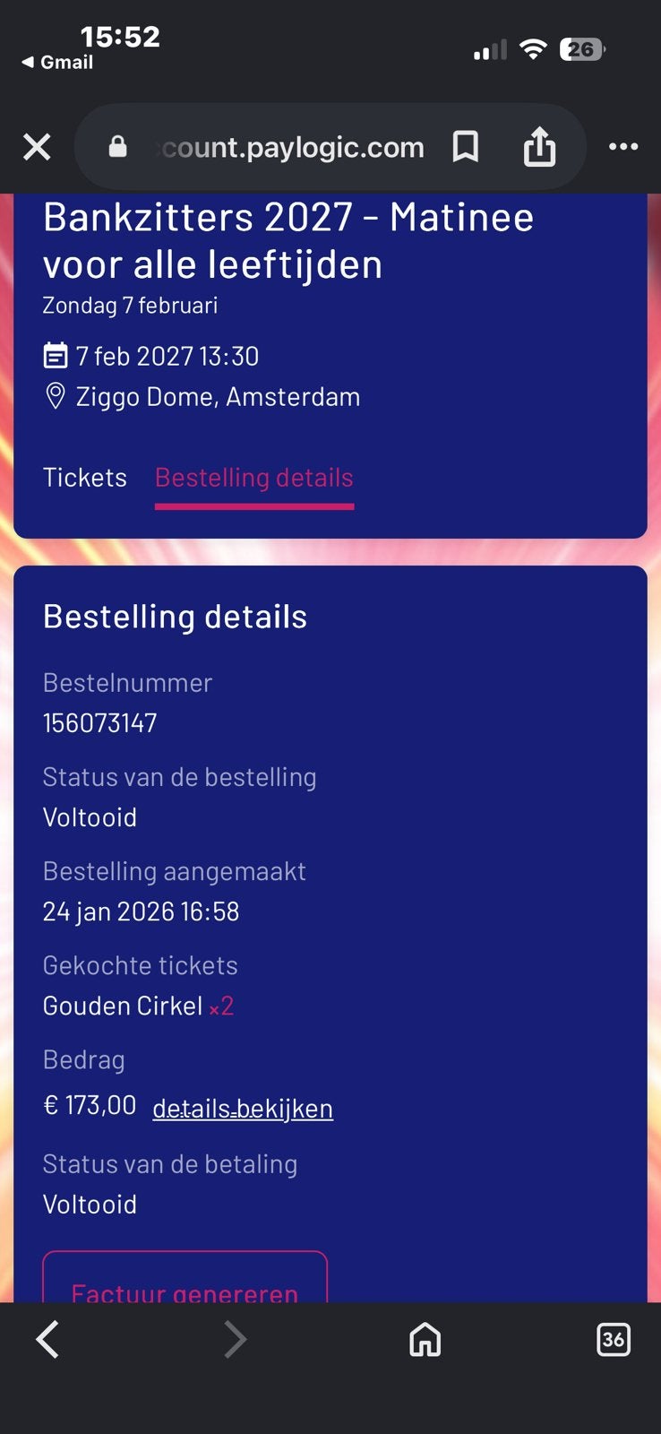 Bankzitters kaartje te koop all ages, Eén persoon, Januari