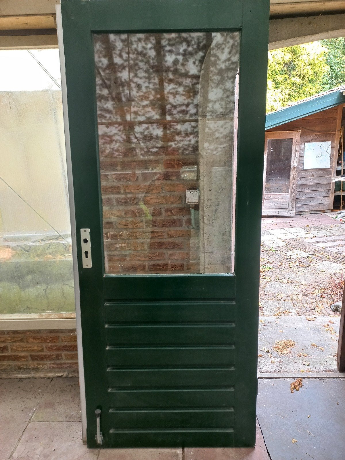 Hardhouten deur 201/83 cm, Ophalen, Gebruikt, 80 tot 100 cm, Buitendeur