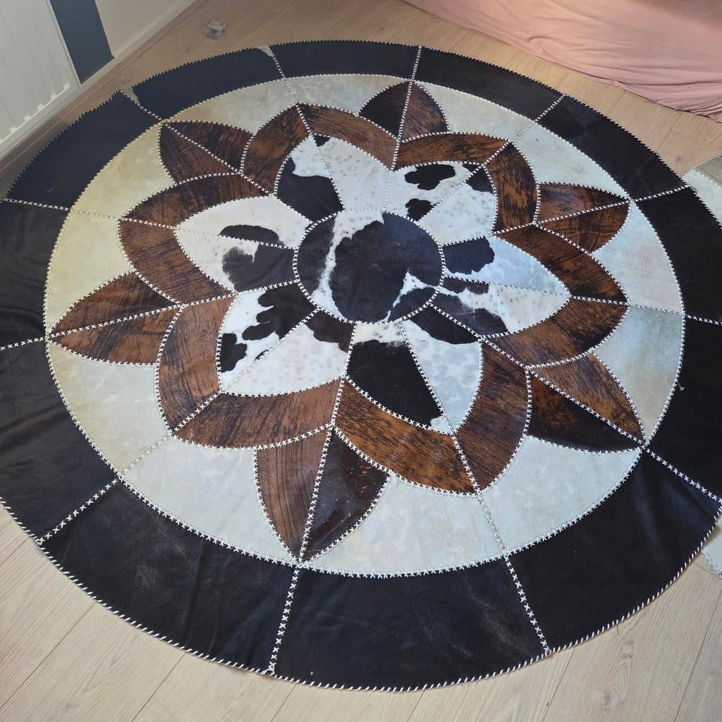 Ronde vloerkleden van leer, Ophalen of Verzenden, Nieuw, Rond