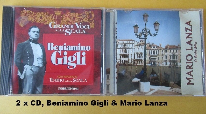 Mario Lanza & Beniamino Gigli 2 X CD, Ophalen of Verzenden, Zo goed als nieuw