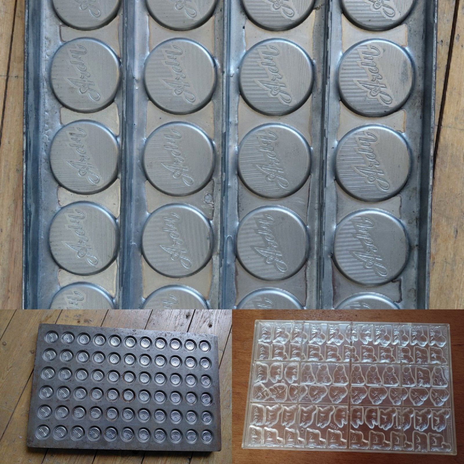 3 oude chocoladevormen, Ophalen of Verzenden, Kunststof