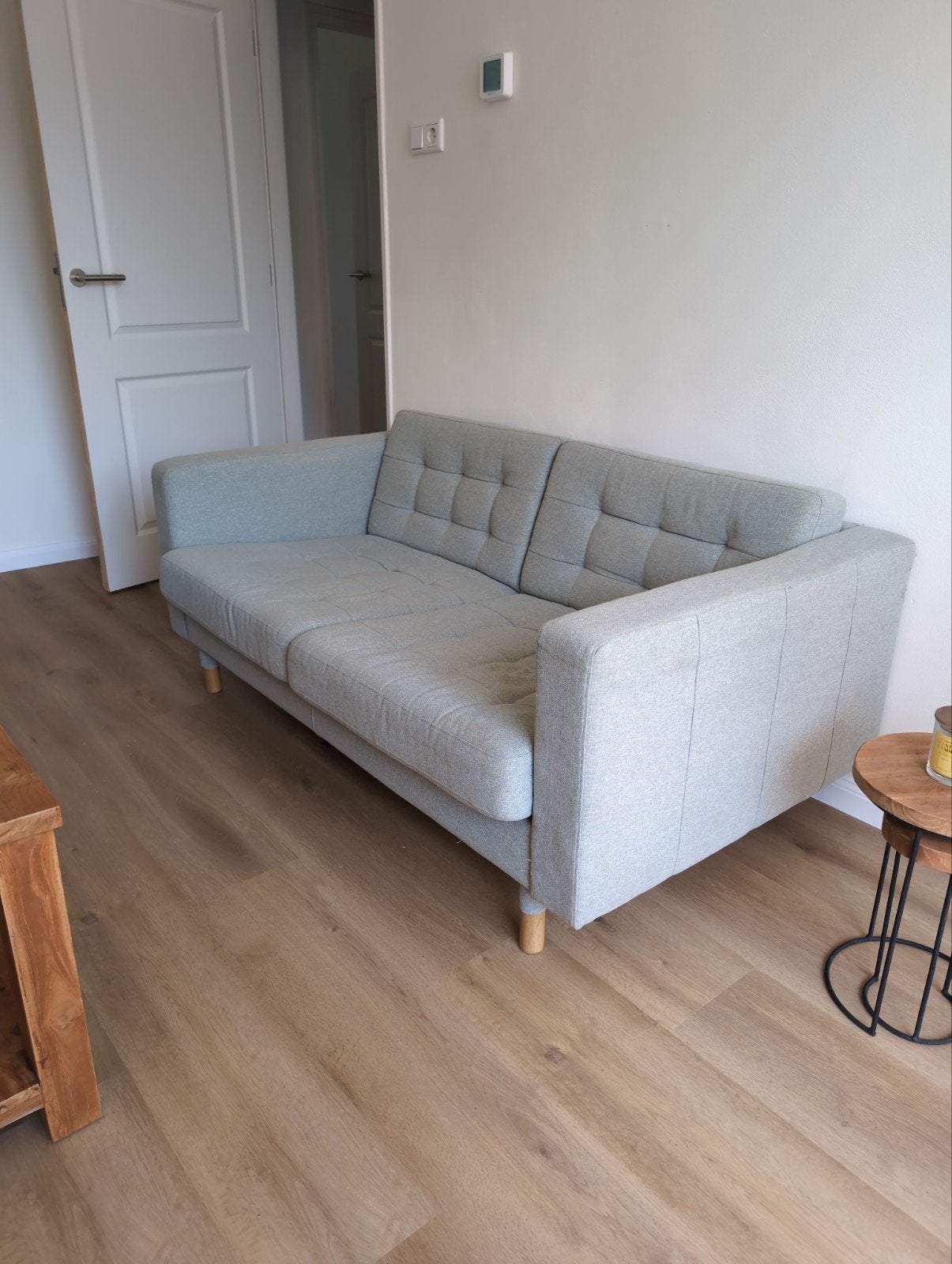 ikea landskrona 3-zits bank licht groen, Ophalen, Tweepersoons, 75 tot 100 cm, Zo goed als nieuw