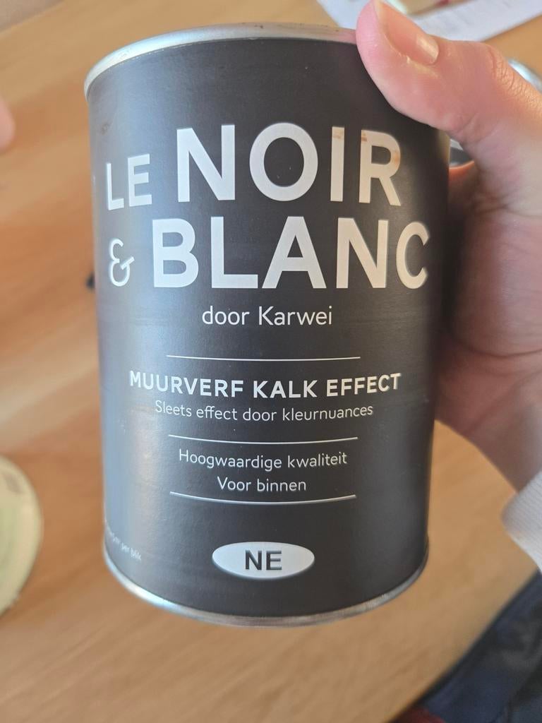 Kalk verf - le noir & blanc - summer sand, Doe-het-zelf en Verbouw, Ophalen of Verzenden, Wit