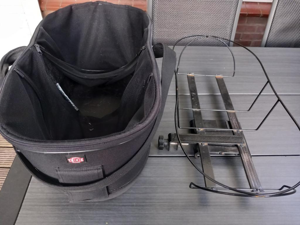 Hondenfietsmand achterop bagagedrager Trixie- Zwart, Fietsen en Brommers, Ophalen, Trixie, Gebruikt, Minder dan 20 kg