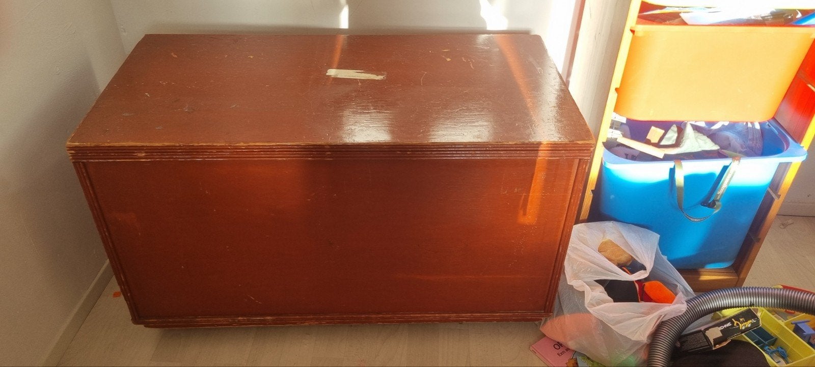 Houten kist vintage, Ophalen, 50 – 75, Gebruikt, 50 tot 100 cm