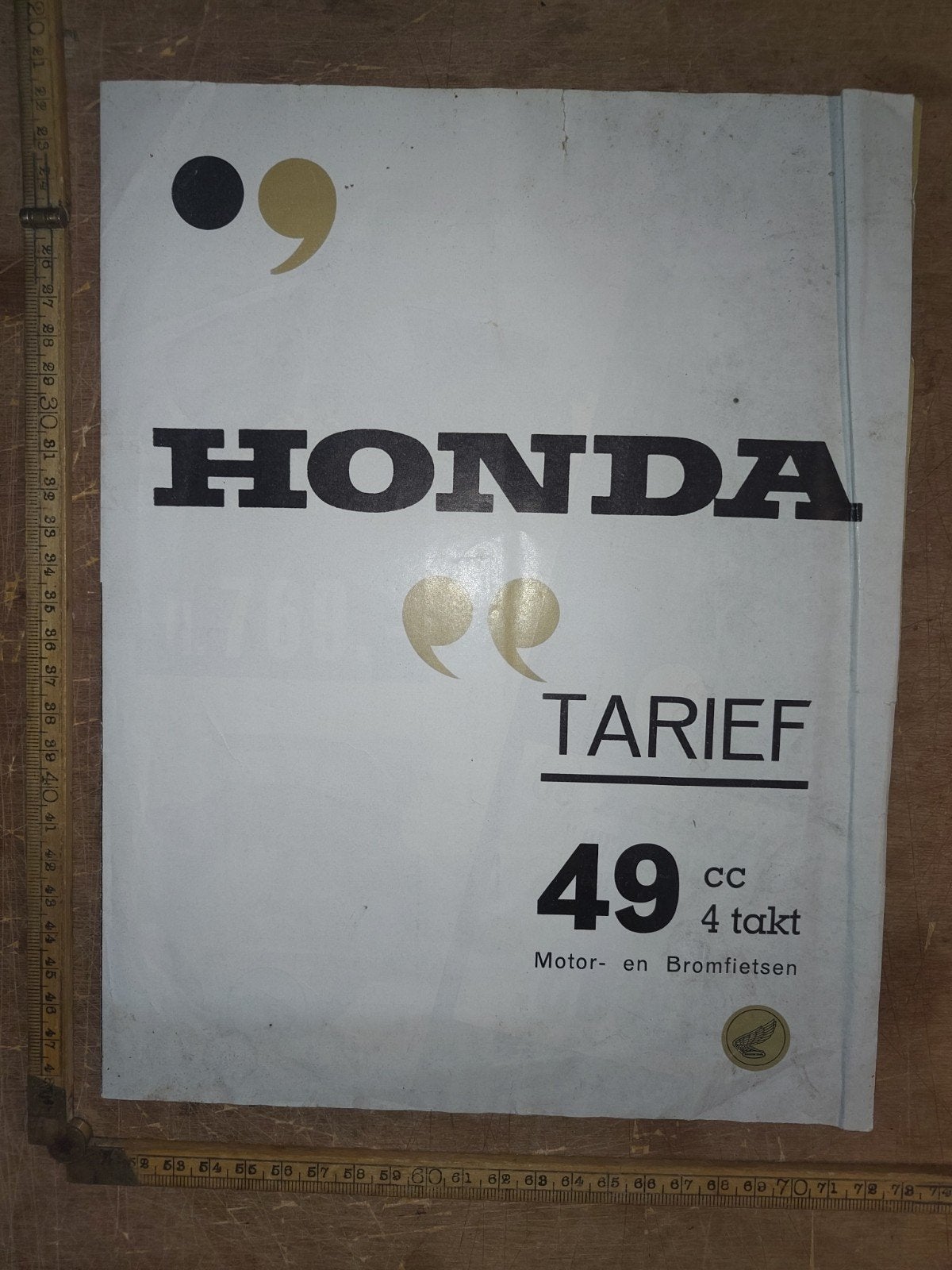 Belgiesche Honda 'Tarief' folder, Fietsen en Brommers, Ophalen of Verzenden