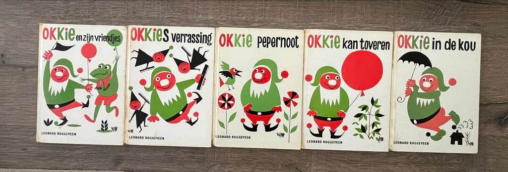 Okkie Boekenset - 5 Vintage Kinderboeken van Leonard Roggeve, Boeken, Ophalen of Verzenden, Gelezen, Fictie algemeen