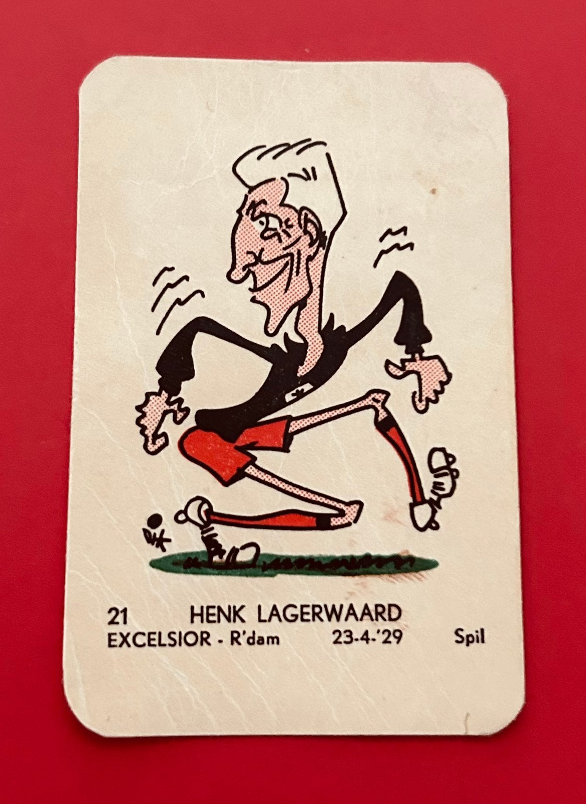 Henk Lagerwaard - Excelsior - 1961 - Dik Bruynesteyn - Monty, Ophalen of Verzenden, Gebruikt, Overige binnenlandse clubs, Spelerskaart
