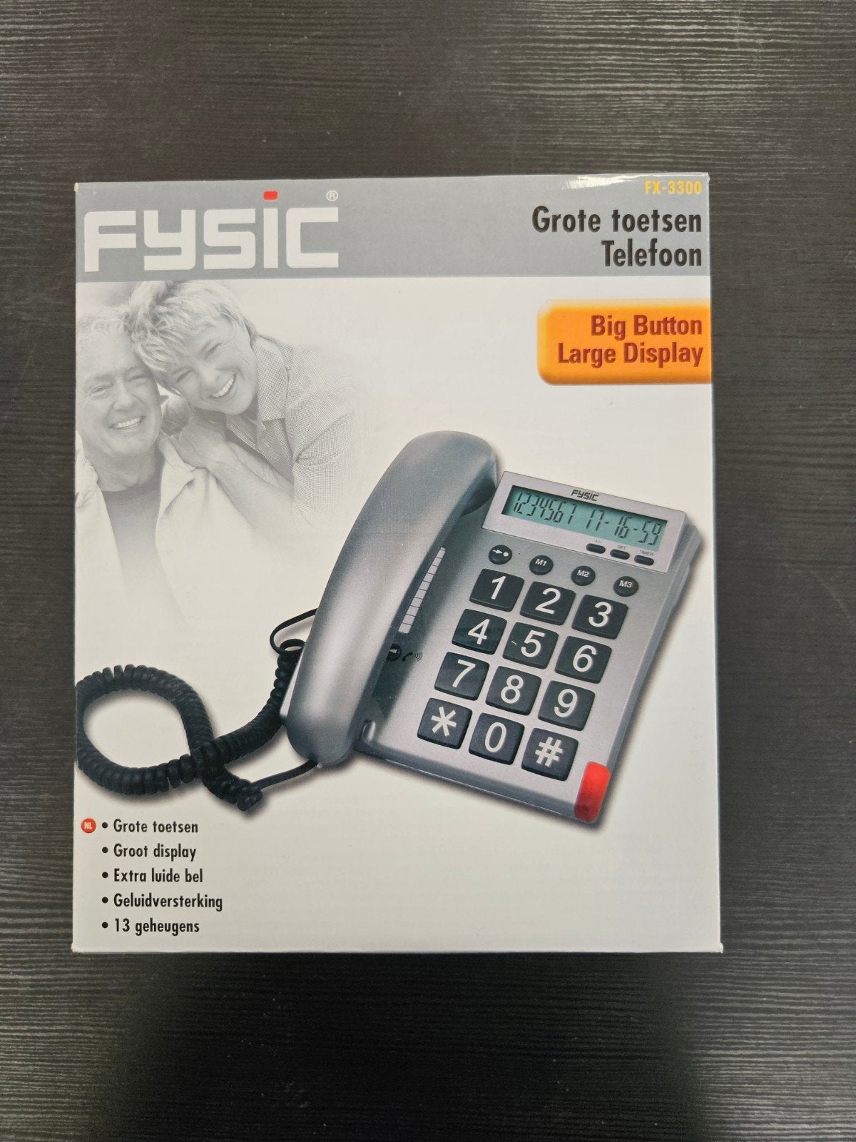 Fysic FX-3300 senioren telefoon, grote toetsen, nieuw, Ophalen of Verzenden, Nieuw
