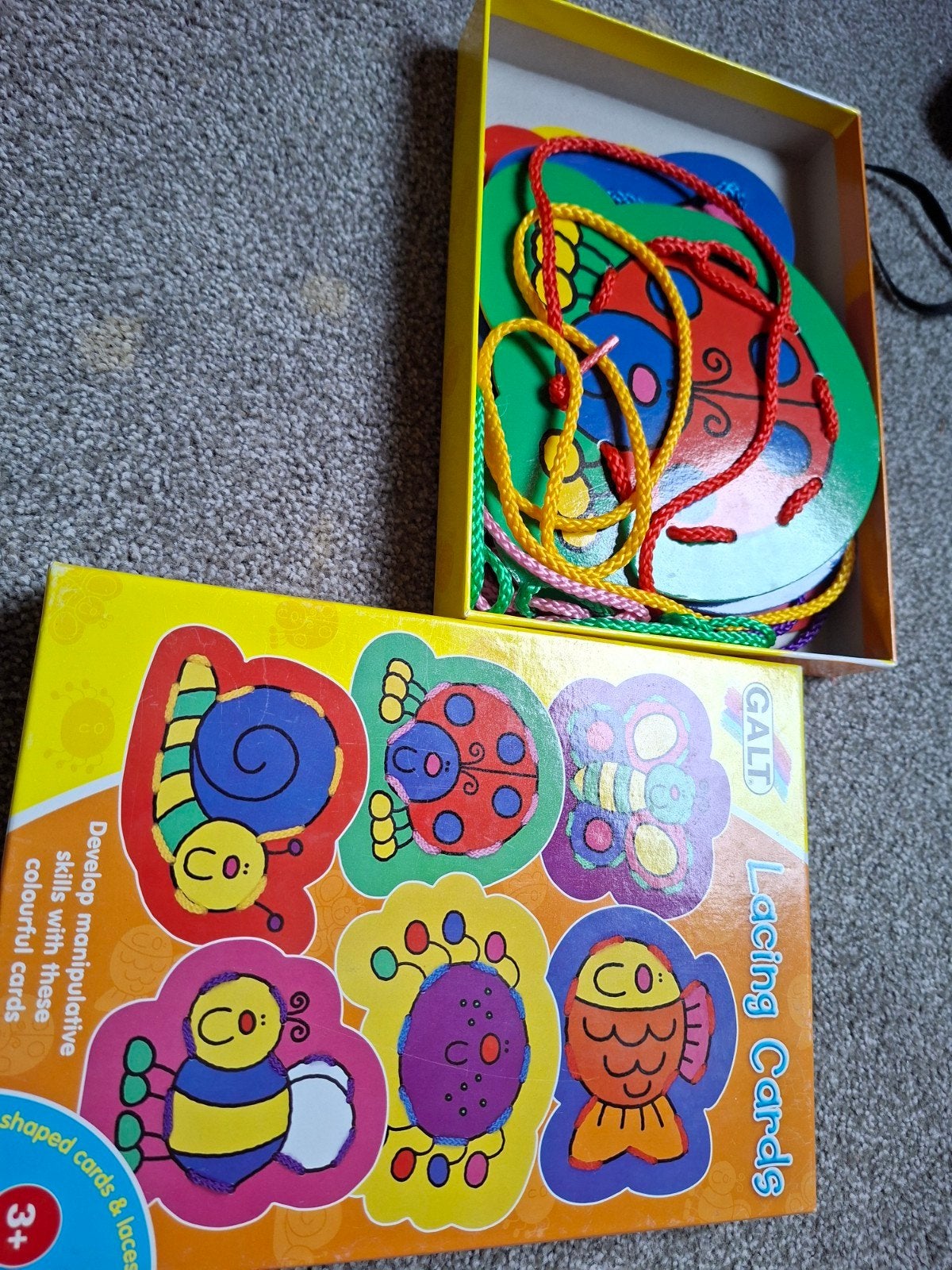 Galt Lacing Cards - Educatief Rijgspel voor Kinderen 3+, Ophalen of Verzenden, Gebruikt, Overige typen