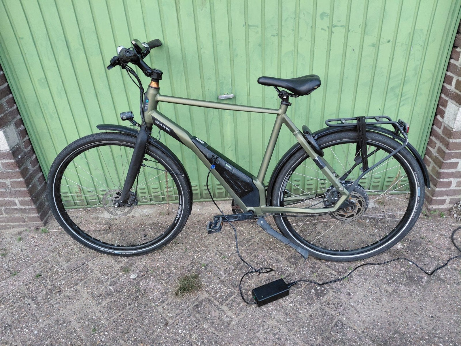 Sparta heren e-bike groen met ringslot en schijfremmen, Fietsen en Brommers, Ophalen of Verzenden