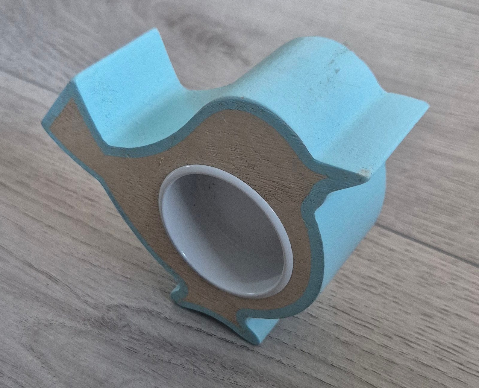 Blauwe vogel waxinelichthouder, Huis en Inrichting, Woonaccessoires | Kandelaars en Kaarsen, Ophalen, Overige materialen, Blauw