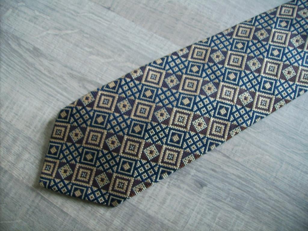 Stropdas Alveare 100% zijde, Blauw, Nieuw, Ophalen of Verzenden, Met patroon