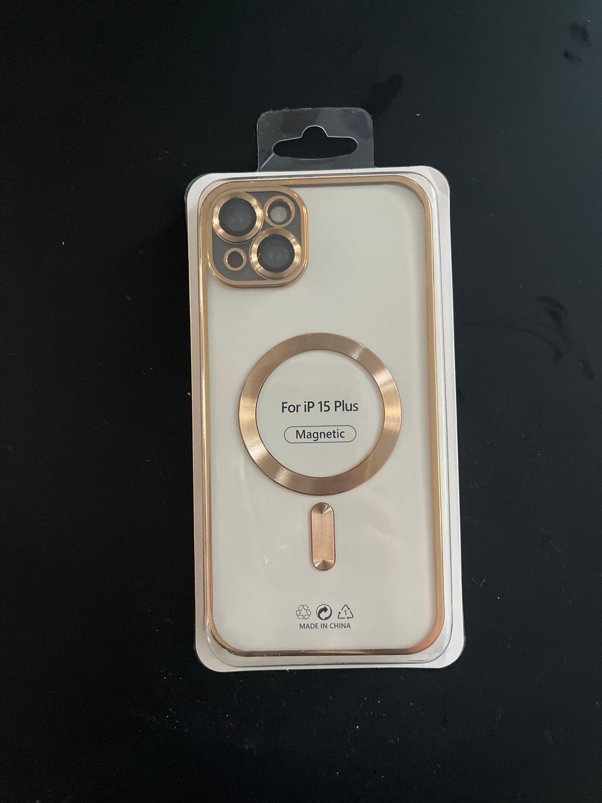Gouden MagSafe Hoesje voor iPhone 15 Plus, Telecommunicatie, Kunststof, Overige merken, Goud, Nieuw