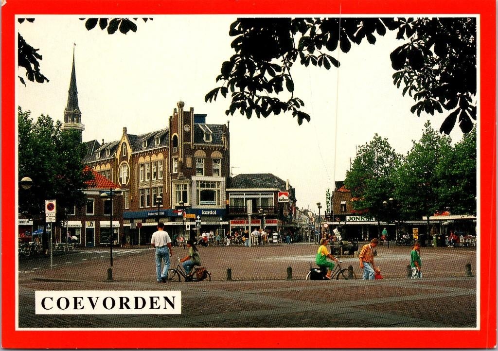 Groeten uit Coevorden - 4 ansichtkaarten, Verzamelen, Ansichtkaarten | Nederland, Verzenden, 1980 tot heden, Gelopen, Drenthe