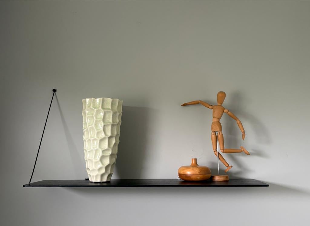 Mid-century vaas met cracquelé motief, Ophalen