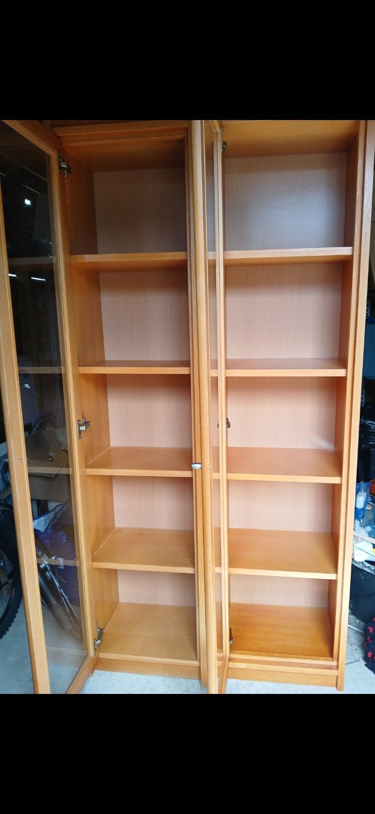 2x Vitrinekast Kolomkast met Glazen Deur en 5 Legplanken, Zo goed als nieuw, 150 tot 200 cm, 25 tot 50 cm, 50 tot 100 cm