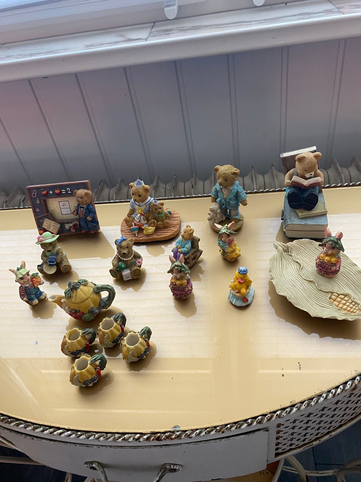 Groepje vintage berenbeeldjes in de Cherished stijl, Ophalen of Verzenden, Zo goed als nieuw, Beeldje, Cherished Teddies