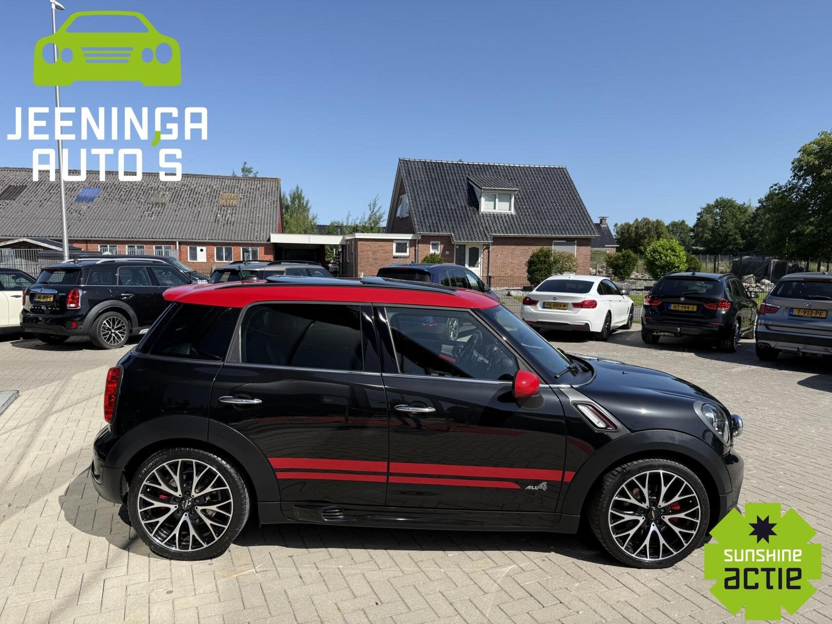 Mini Countryman 1.6 John Cooper Works ALL4 Chili|Harman&Kard, Auto's, Euro 5, Gebruikt, Zwart, Leder en Stof