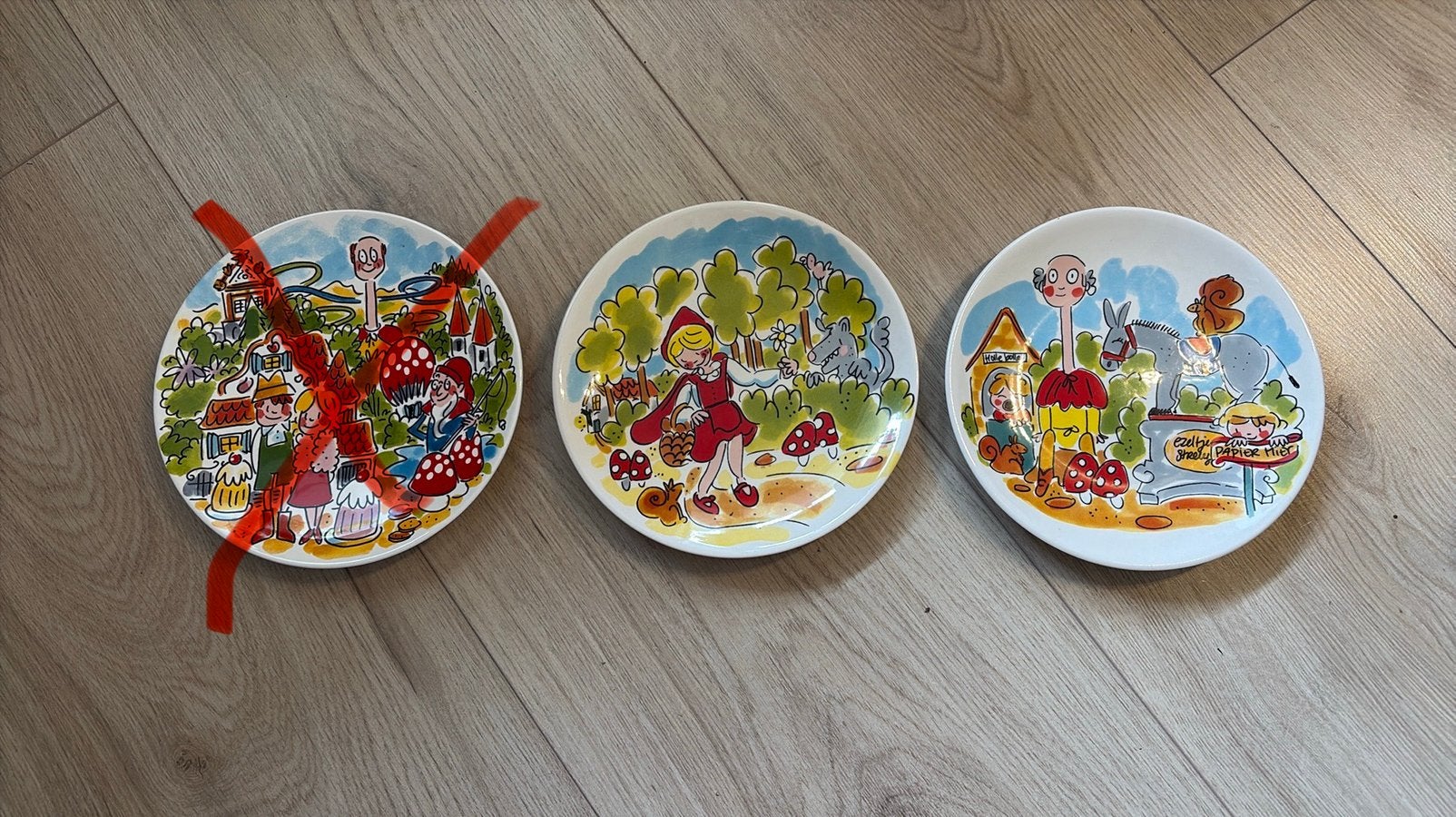 Kleine ontbijtborden Blond Amsterdam / Efteling, Blond Amsterdam, Ophalen of Verzenden, Zo goed als nieuw, Bord(en)