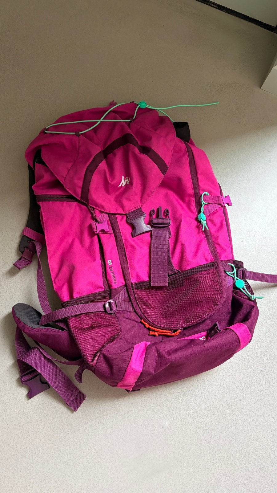 Forclaz 50 Liter backpack, Sieraden, Tassen en Uiterlijk, Tassen | Rugtassen, Ophalen of Verzenden, Gebruikt, Overige merken