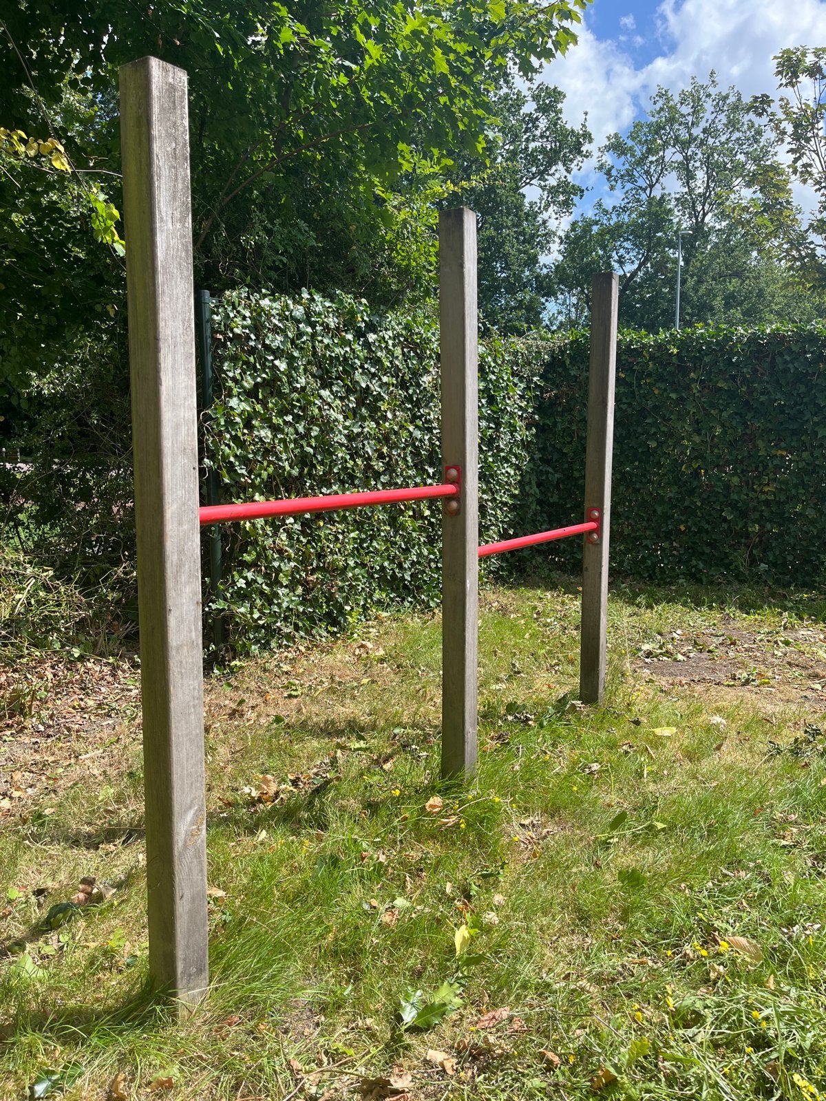 Dubbele rekstok voor buiten - Calisthenics, Ophalen, Gebruikt