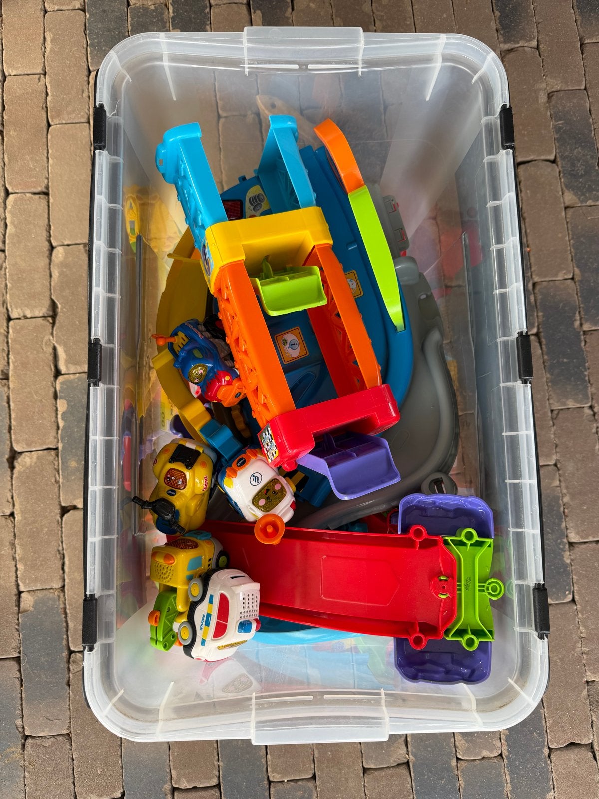Grote set VTech Toet Toet Auto's met garage en accessoires, Ophalen of Verzenden, Gebruikt