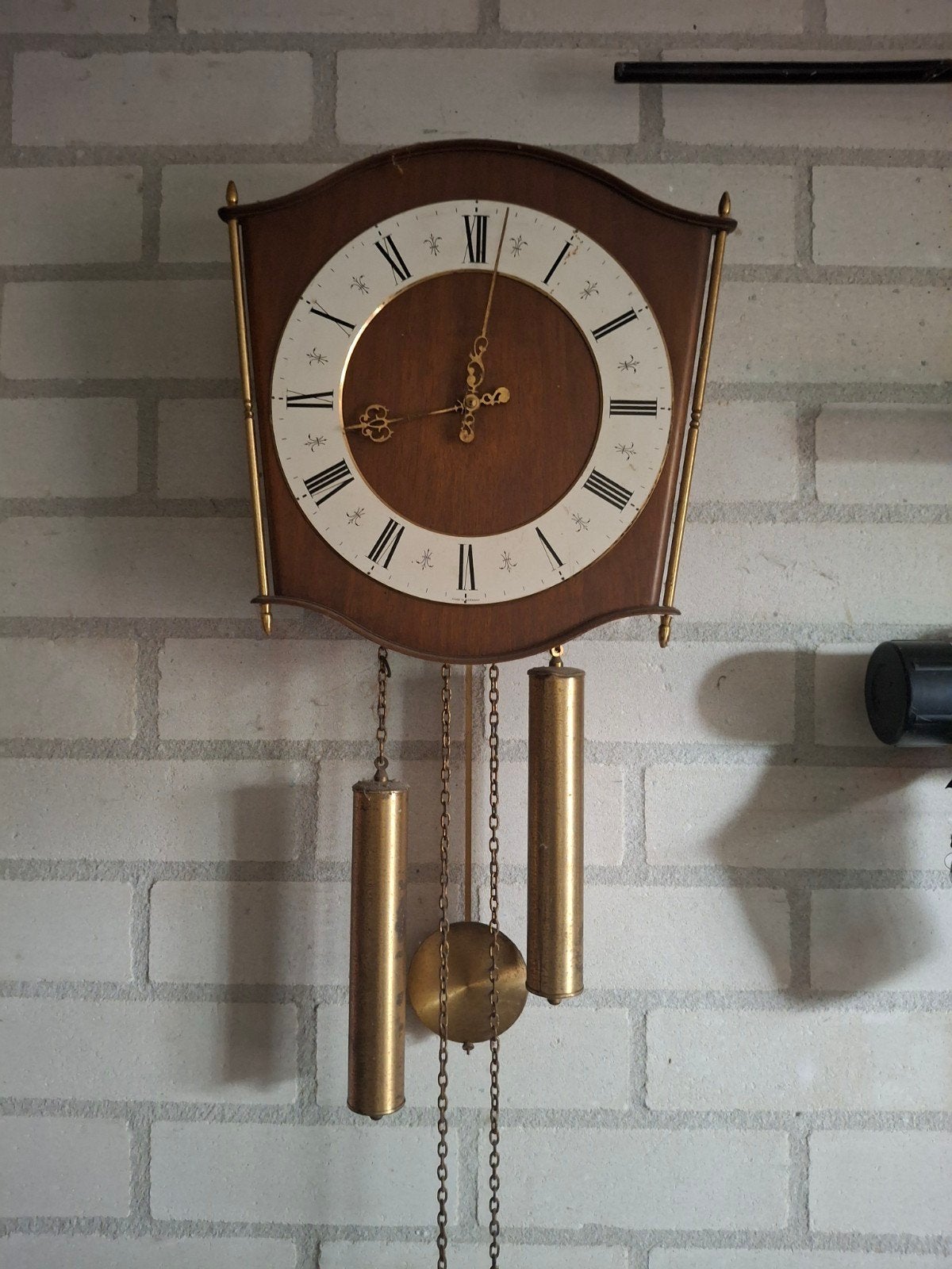 Vintage Duitse wandklok met gewichten, Antiek en Kunst, Antiek | Klokken, Ophalen