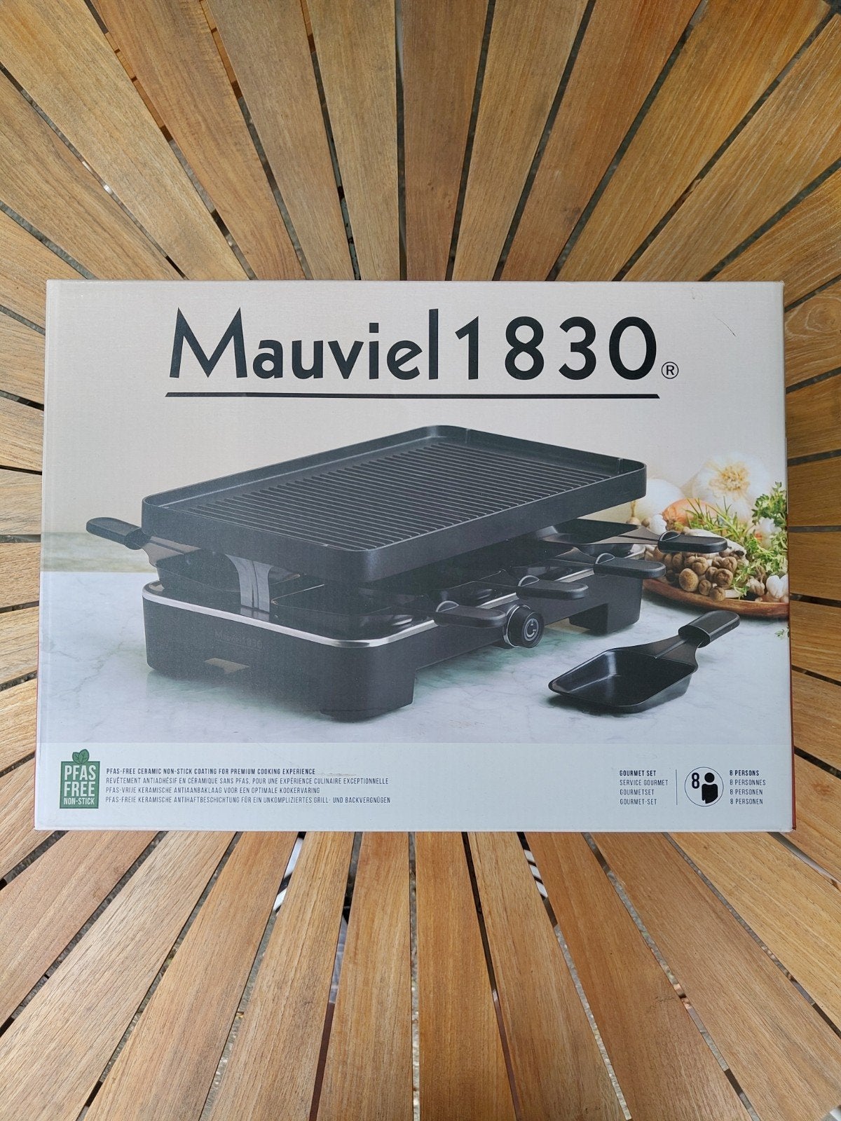 Mauviel 1830 Gourmetset 8 personen - Nieuw in doos, Overige typen, Nieuw, Ophalen of Verzenden, Zwart