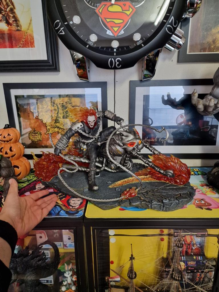 Pcs Ghost Rider diorama,sideshow.premium collectibles studio, Ophalen of Verzenden, Zo goed als nieuw
