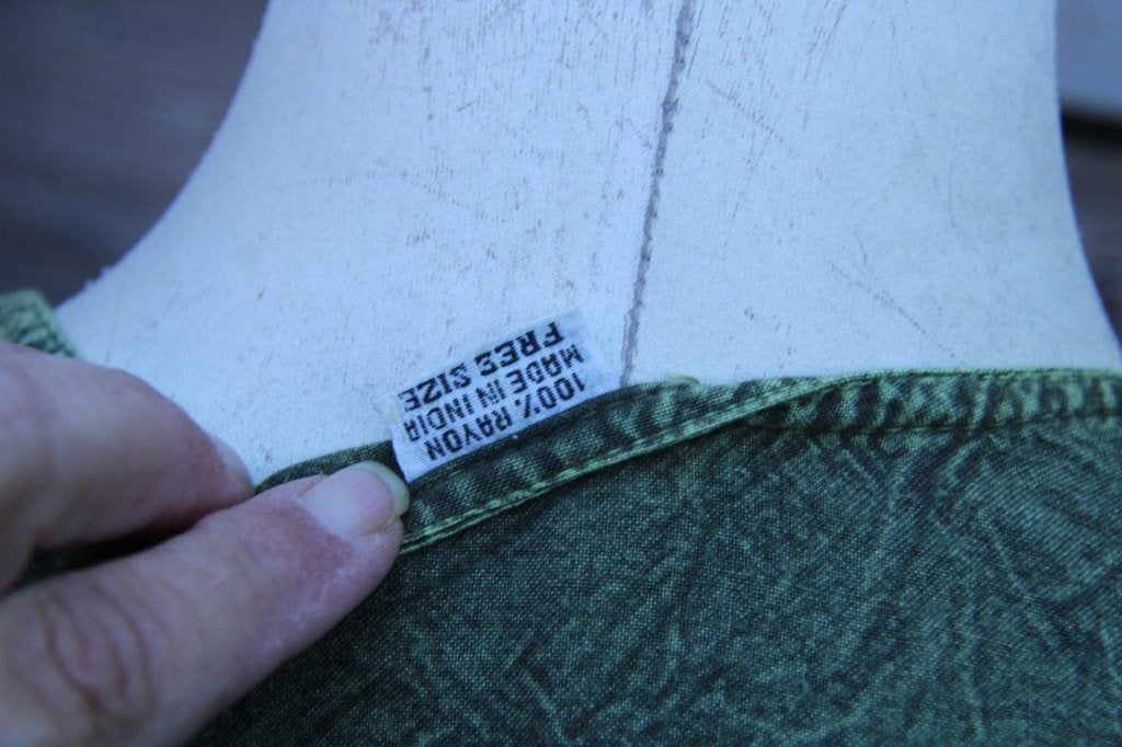 Jurk groen India 1mt Vaste prijs, Kleding | Dames, India, Ophalen of Verzenden, Zo goed als nieuw, Knielengte