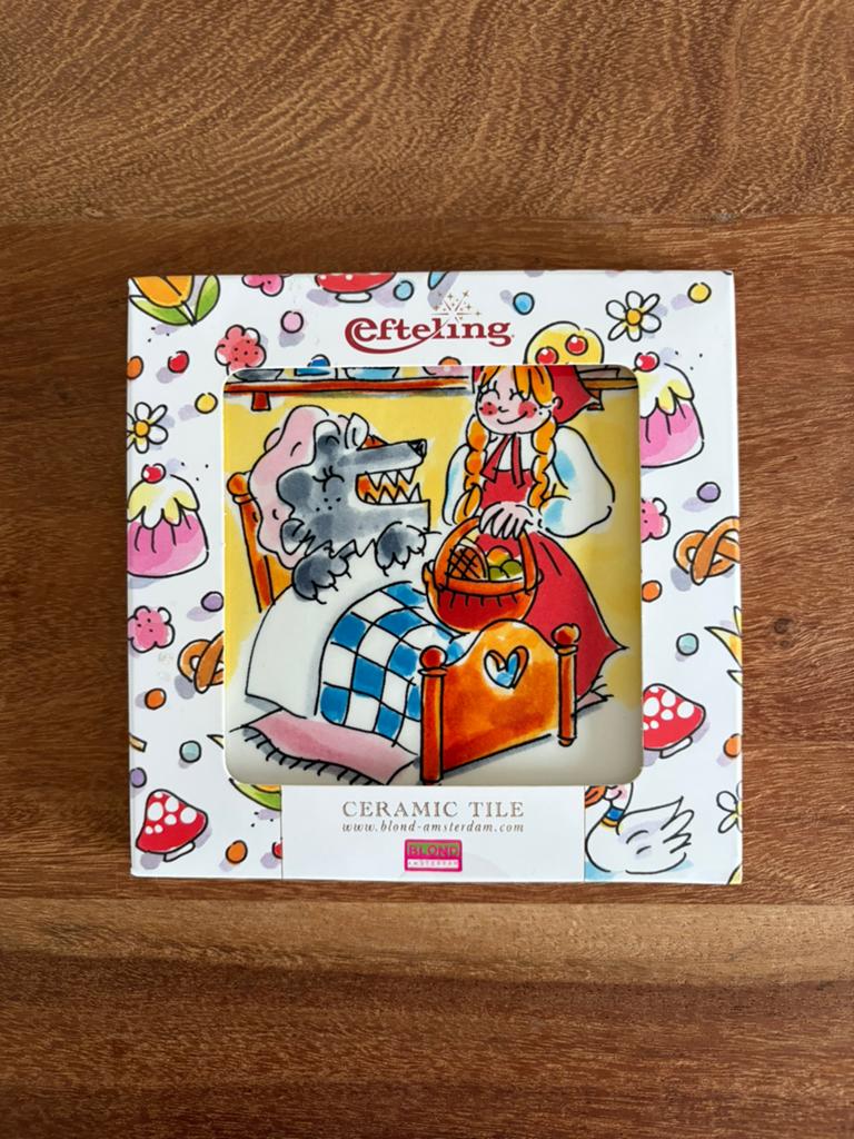 Blond Efteling | keramische tegel 13cm | Roodkapje, Ophalen of Verzenden, Nieuw, Overige typen