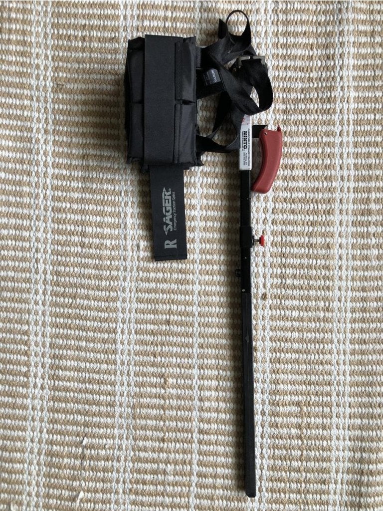 Sager spalkset (traction splint) uit US army in foudraal, Ophalen of Verzenden, Niet ingevuld, Niet ingevuld, Niet ingevuld