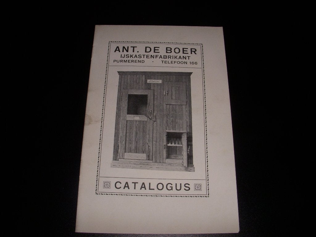 Catalogus Ant De Boer IJskastenfabrikant Purmerend jaren 30, Boeken, Gelezen, Ant De Boer IJskastenfabrikant Purmerend, Ophalen of Verzenden