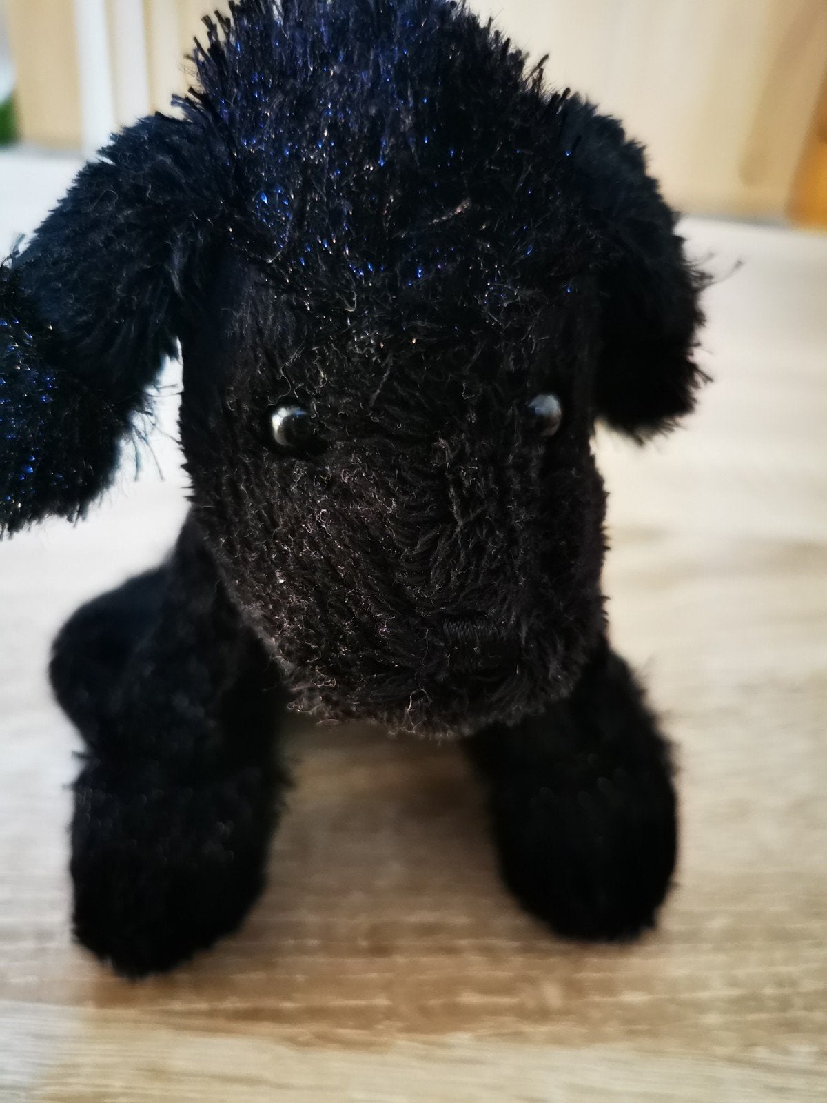 Zwart knuffelhondje van Ganz, Gebruikt, Overige merken, Zwart, Klein (minder dan 20 cm)