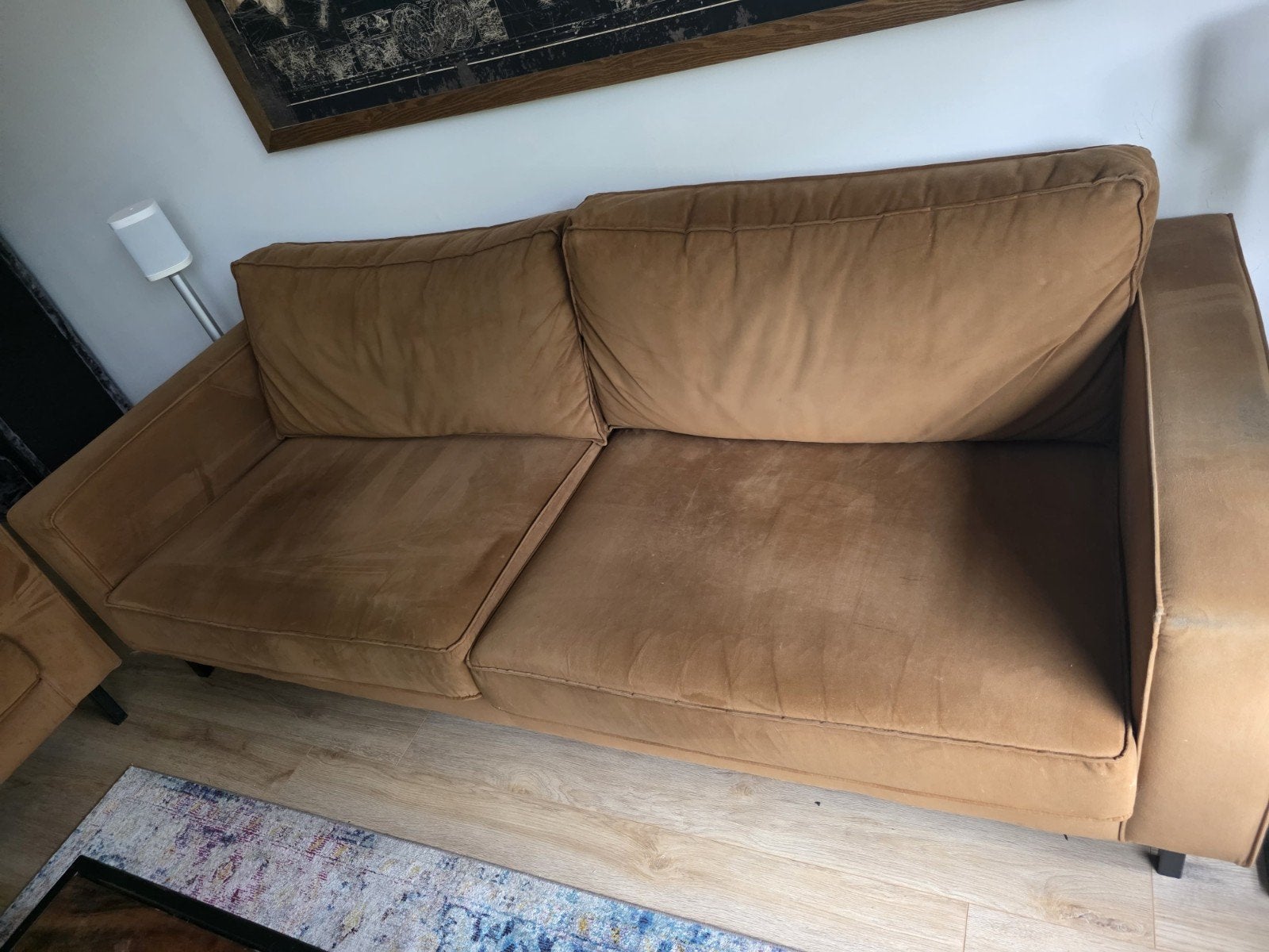 Woood 3 en 2,5 zits bank GRATIS, Huis en Inrichting, Banken | Bankstellen, Gebruikt, 75 tot 100 cm, Ophalen
