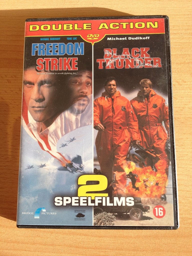 DVD Freedom Strike en Black Thunder - 2 speelfilms actie, Vanaf 16 jaar, Ophalen of Verzenden, Zo goed als nieuw, Actiethriller