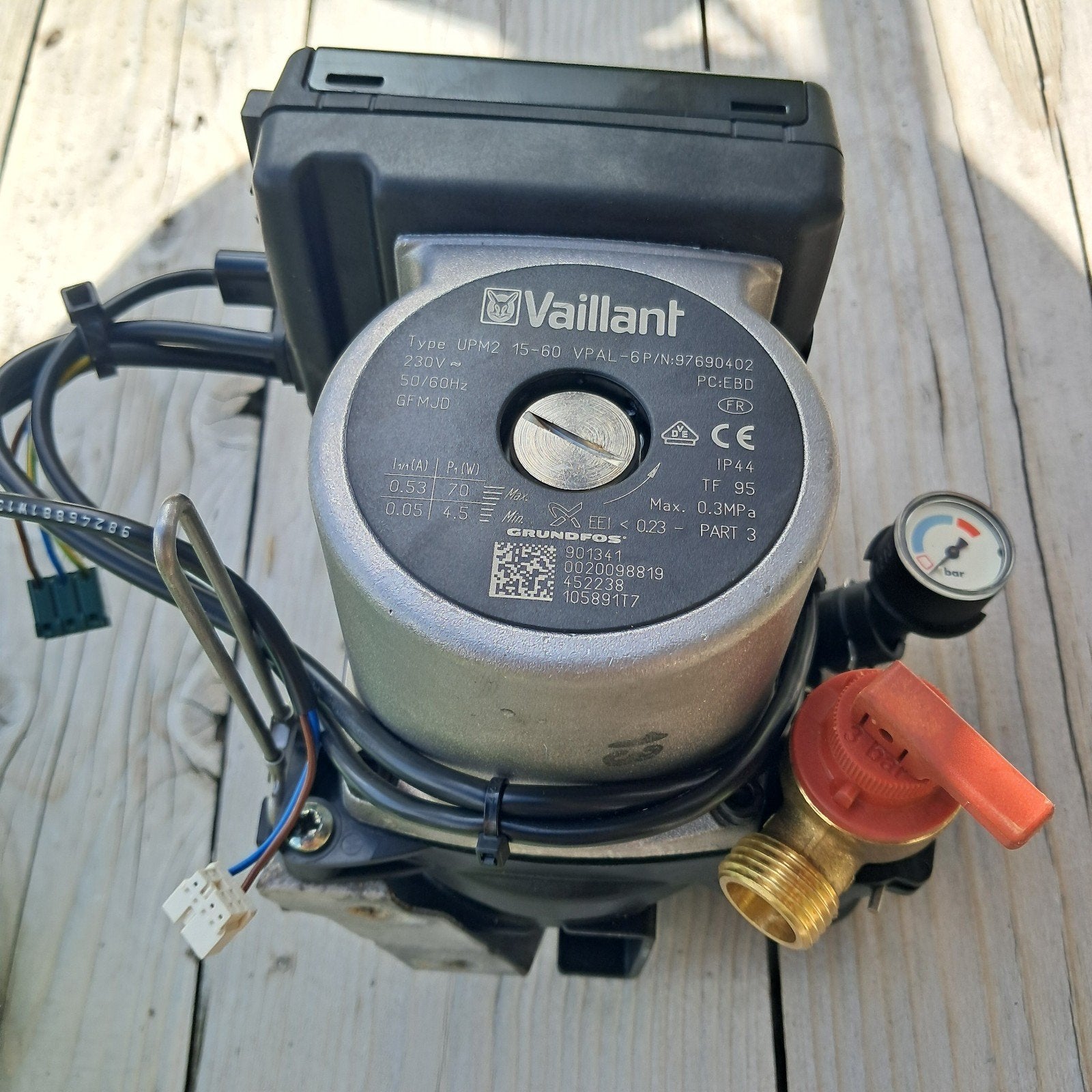 Vaillant ecotec plus 30-34 pomp Grundfos UPM2 15-60 VPAL-6, Gebruikt, Minder dan 30 cm, Cv-ketel of Combi-ketel, Minder dan 60 cm