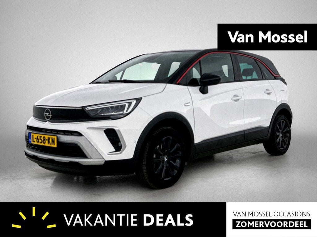 Opel Crossland 1.2 Turbo GS Line | Trekhaak | Camera | Navi, Auto's, 12 maanden, Gebruikt, 1199 cc, Wit